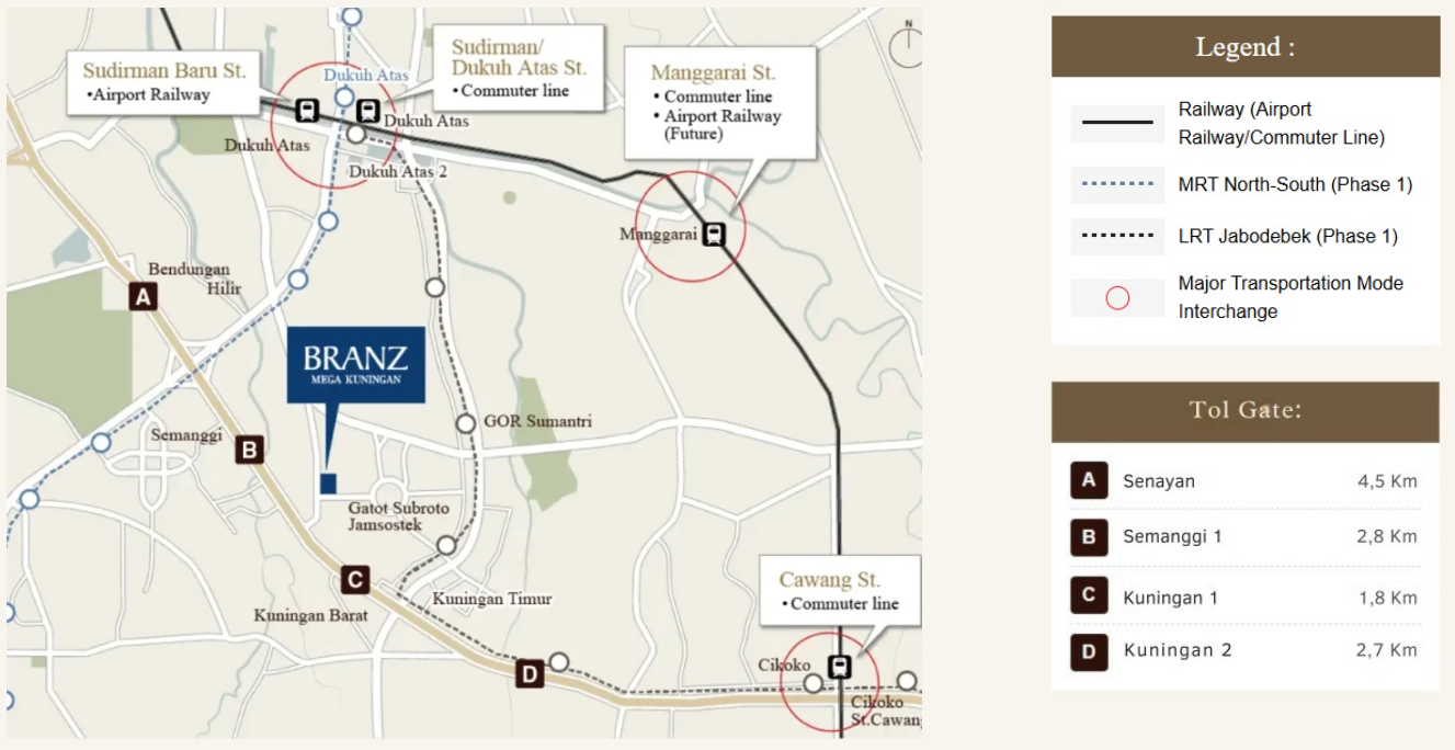 BRANZ Mega Kuningan location map